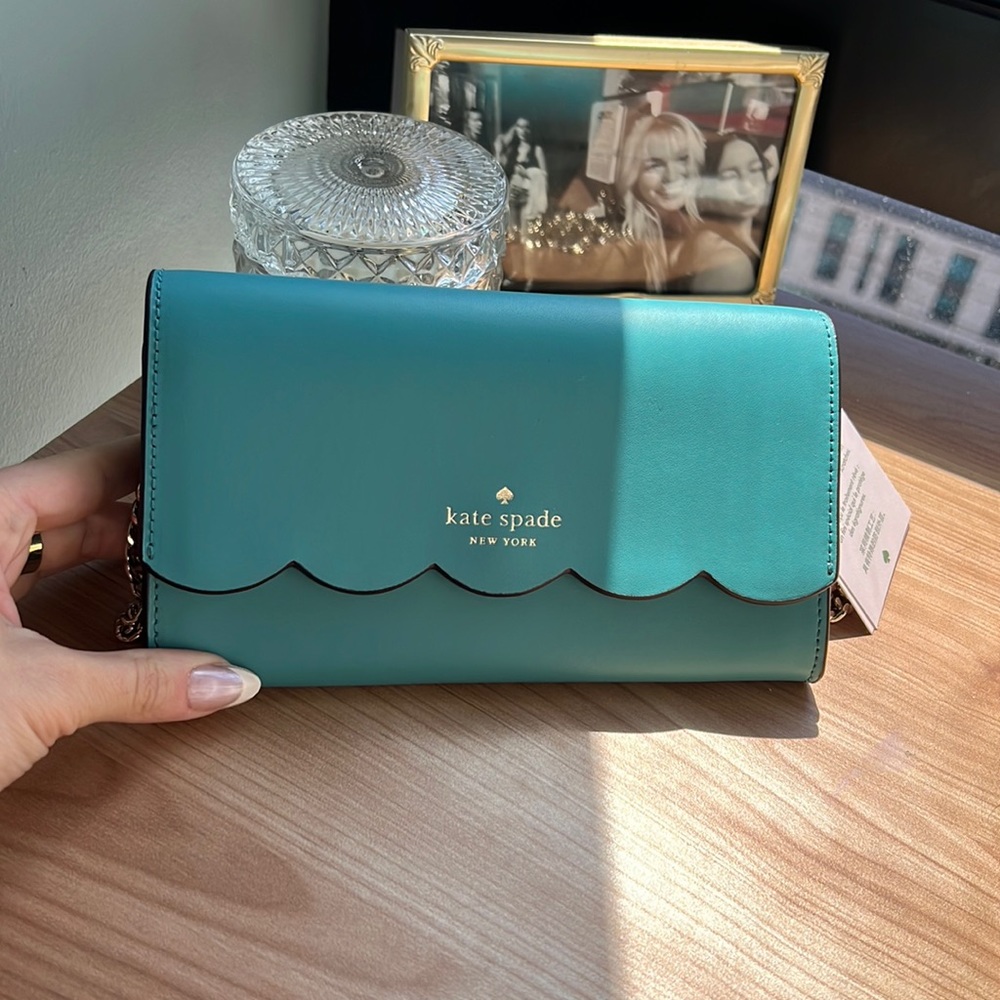 Kate Spade New York Leather Scalloped-Trim Crossbody Bag